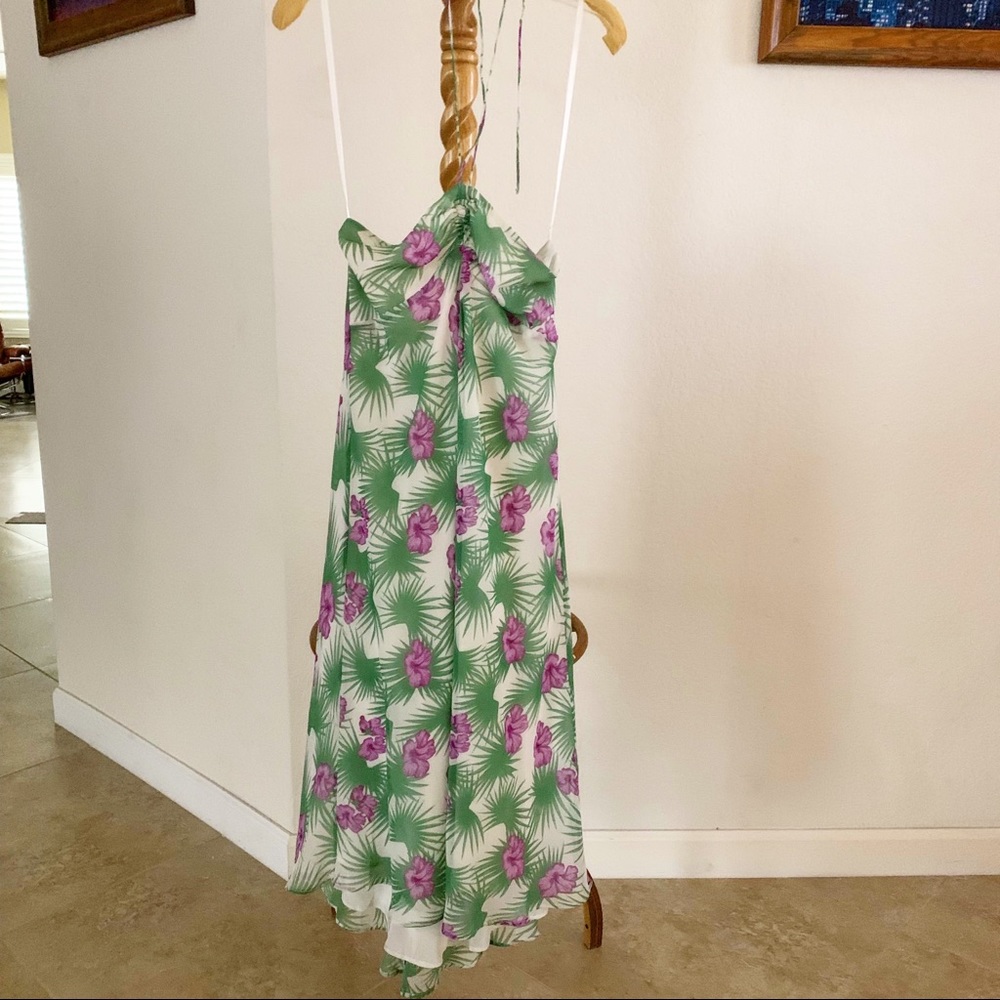 Walter silk Hawaiian halter dress SZ 0